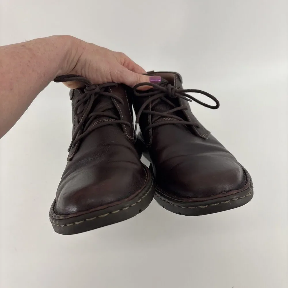Clarks Stratton Limit Chukka Ankle Boots Lace Up Brown Leather Men Size 10.5￼M